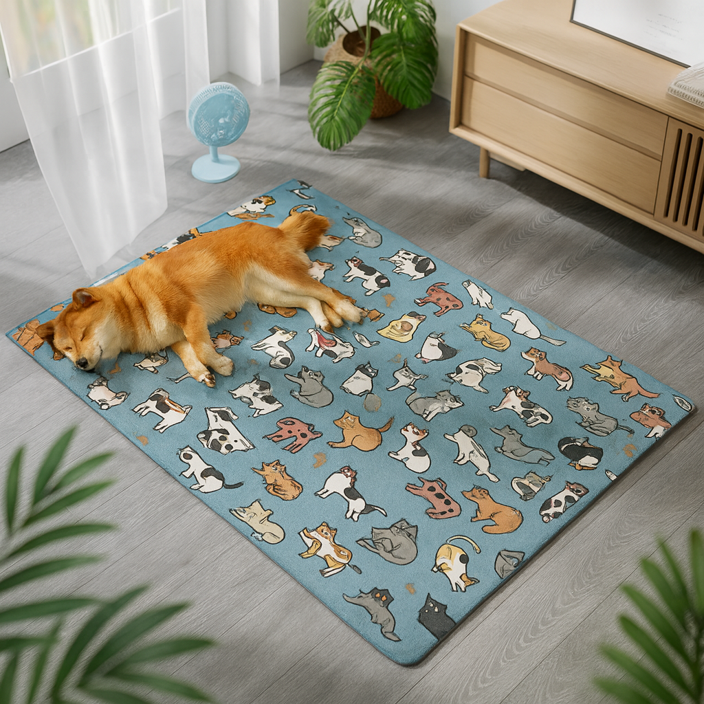 Washable Cooling Non-Slip Dog Mat