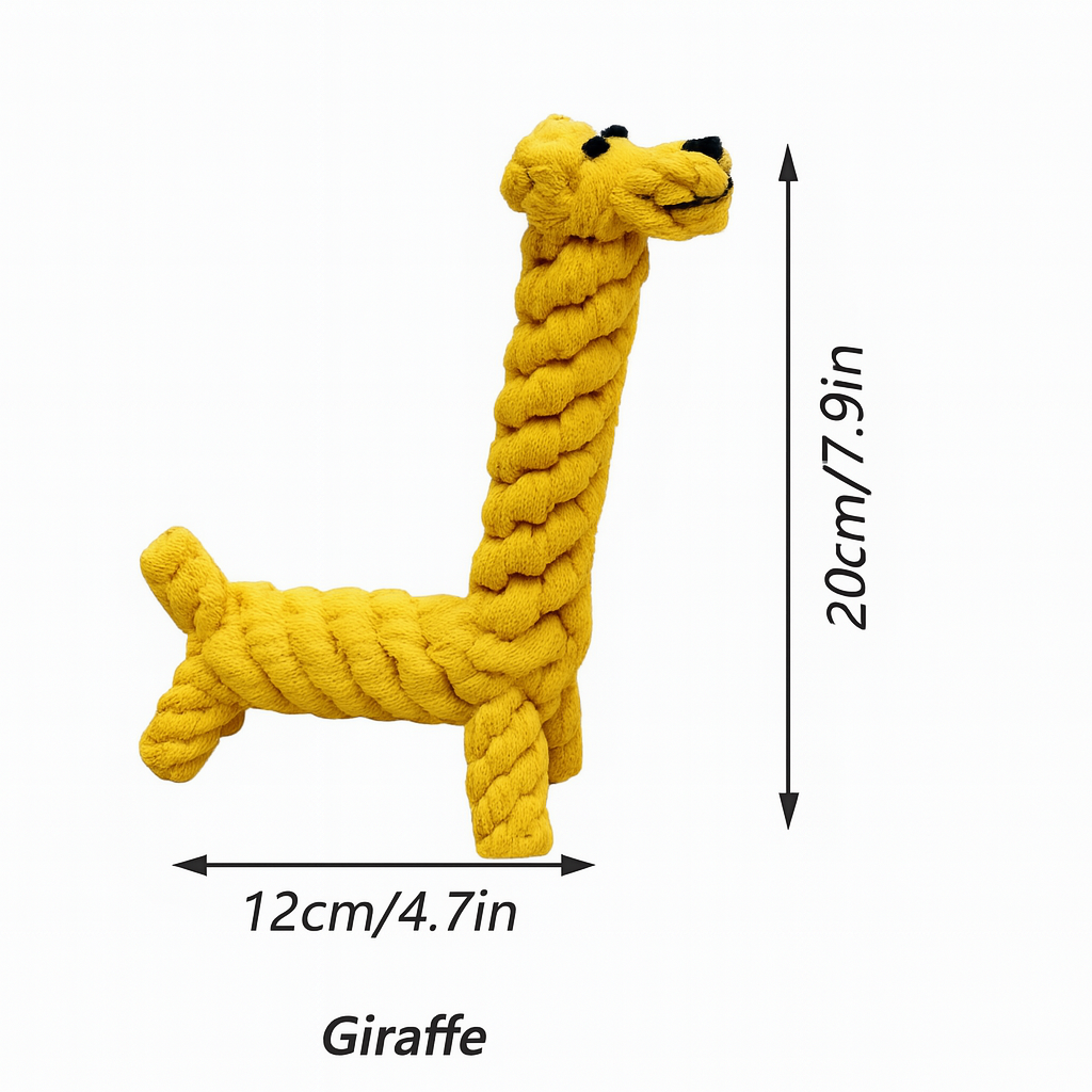 Giraffe Rope Knot Dog Chew Toy