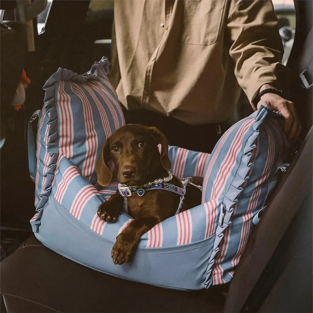 Dog Car Seat Bed Waterproof Travel with Washable Cover