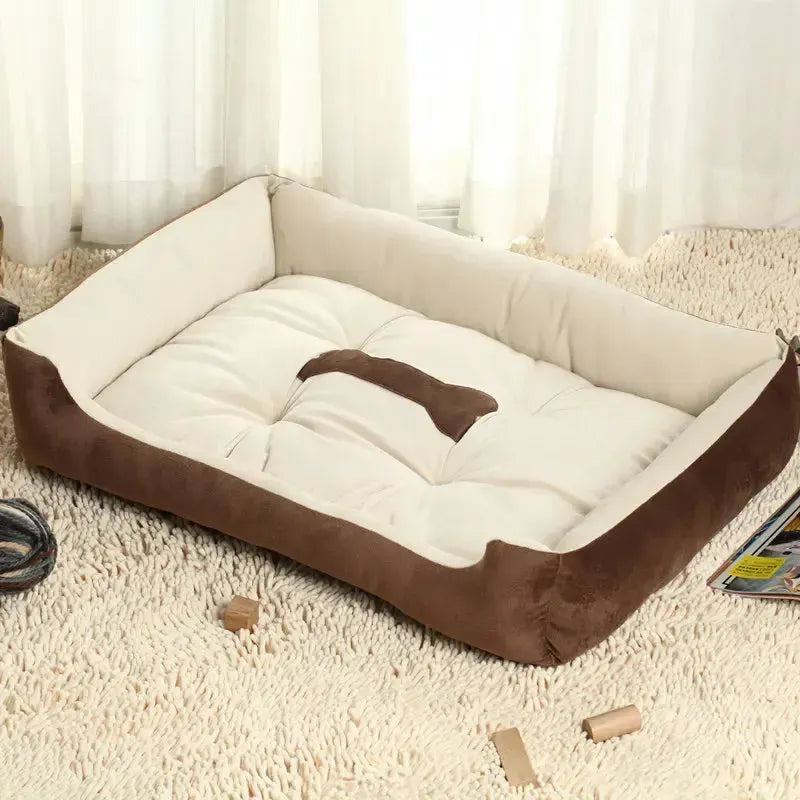 Dog Sofa Bed Cotton Washable with Anti-Slip Base