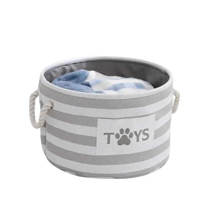 Dog Toy Storage Basket – Foldable With Handles