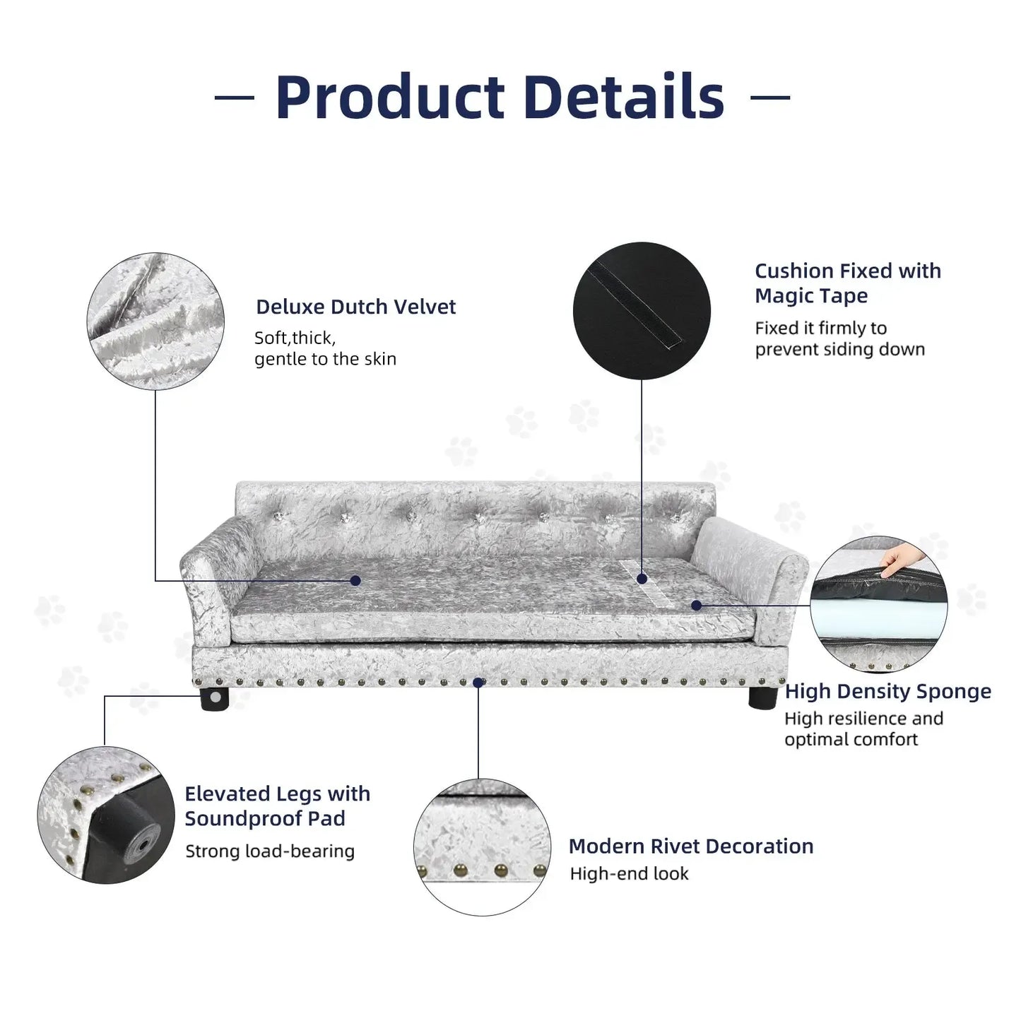 Extra Large Luxury Orthopedic Dog Sofa Bed With Washable Cushion