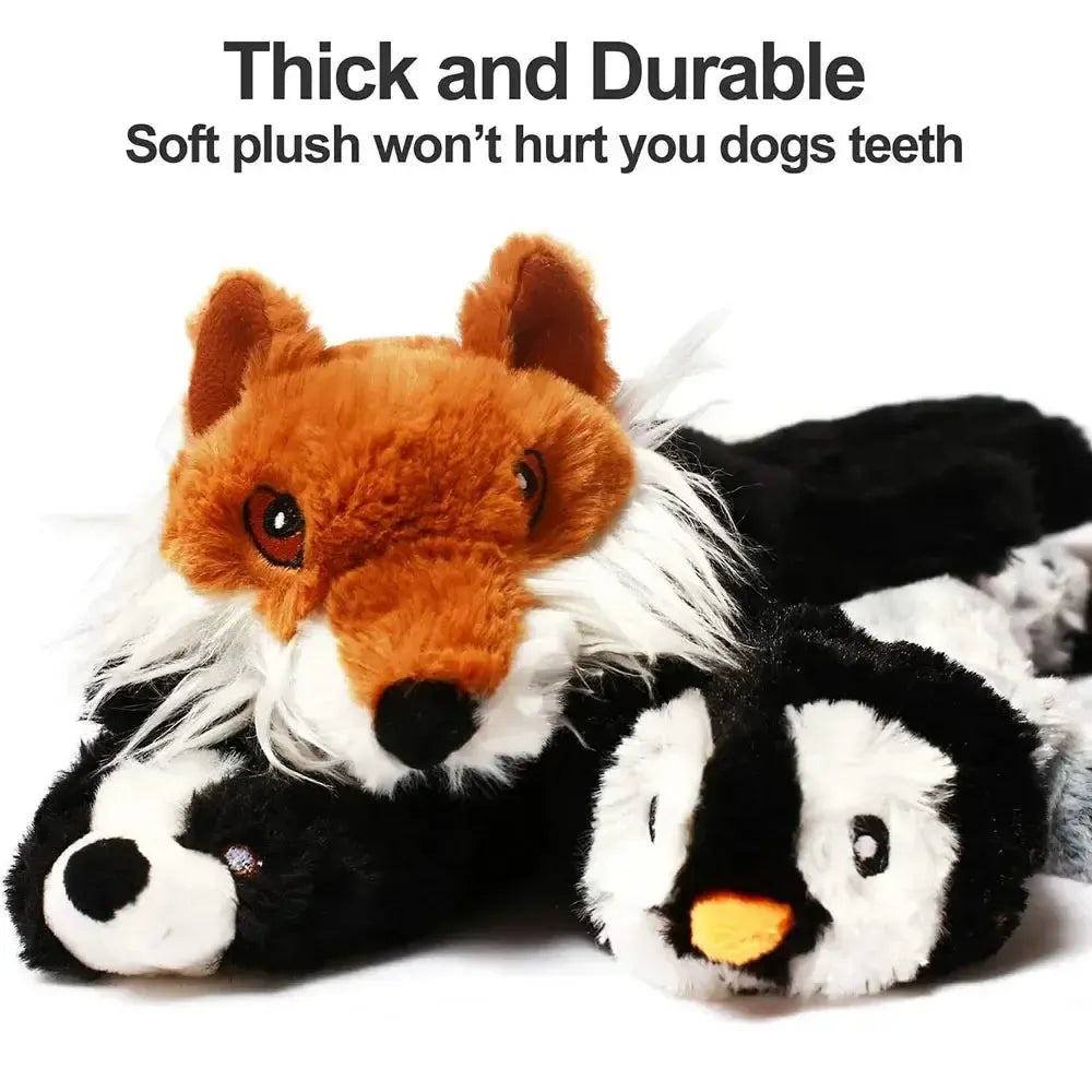 Extra-Long Squeaky Animal Dog Toy – 45cm Stuffing-Free Plush