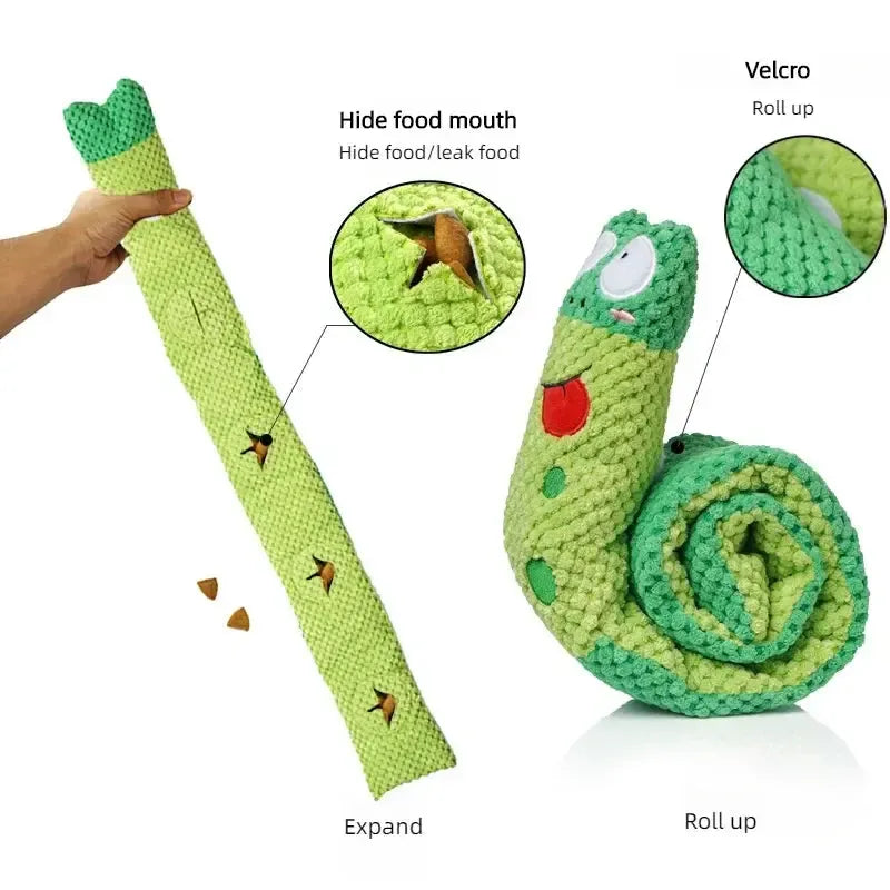 Frog Puzzle Feeder Plush Dog Toy