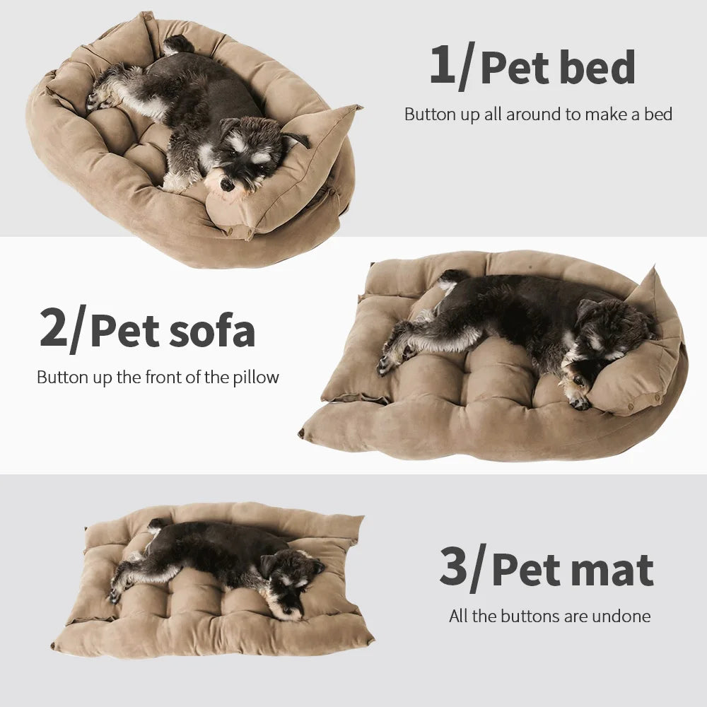 Washable 3-in-1 Nest Mat Sofa with Cushion