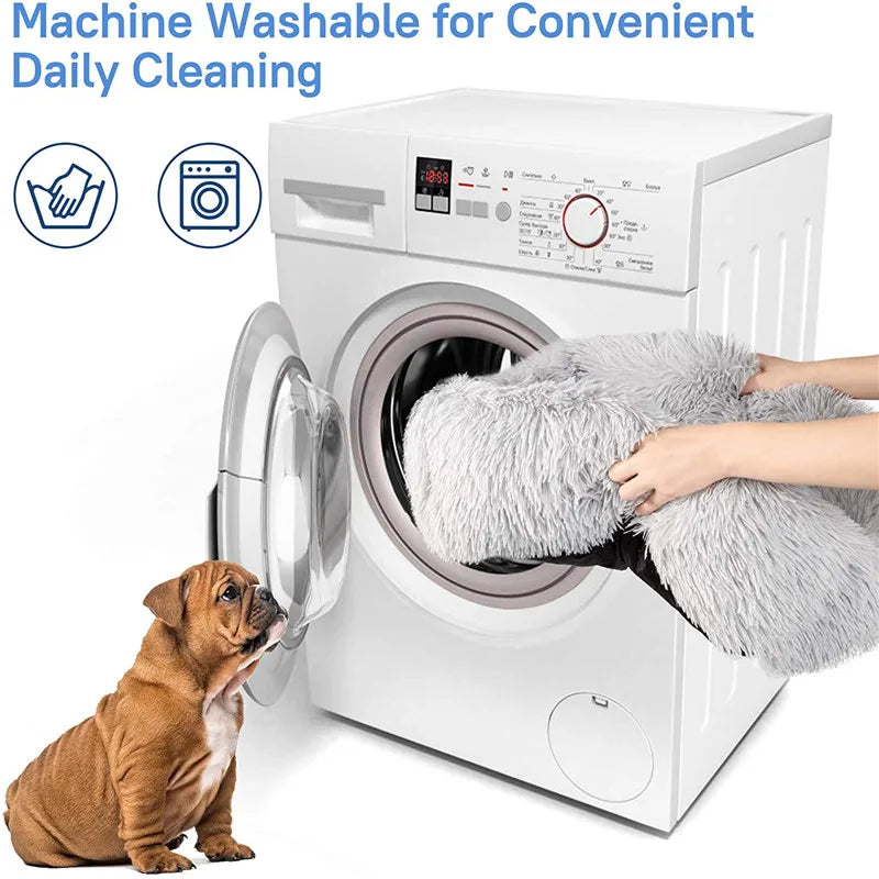 Luxury Washable Calming Dog Bed For Anxiety Relief