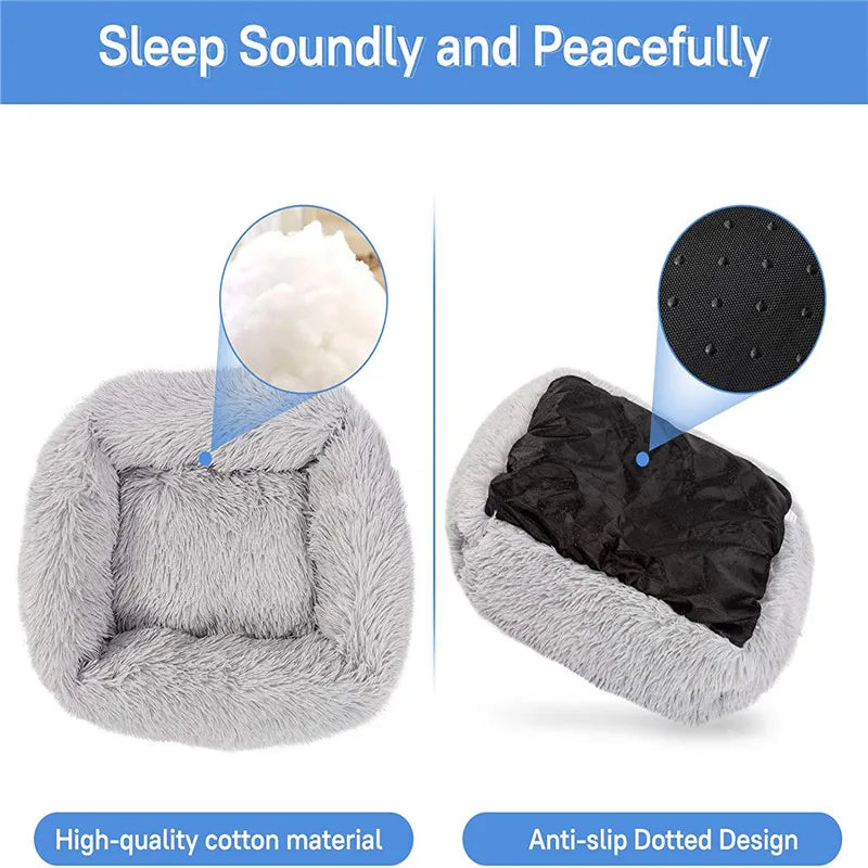 Luxury Washable Calming Dog Bed For Anxiety Relief