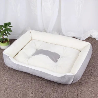 Dog Sofa Bed Cotton Washable with Anti-Slip Base
