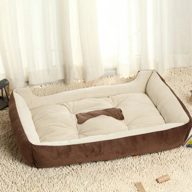 Dog Sofa Bed Cotton Washable with Anti-Slip Base
