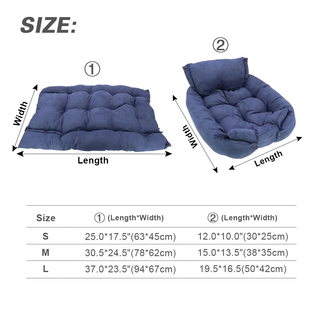 Washable 3-in-1 Nest Mat Sofa with Cushion