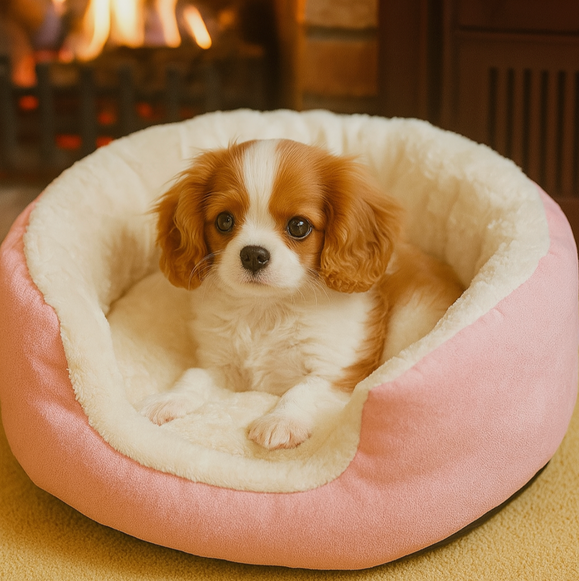 Washable Cotton Dog Donut Bed