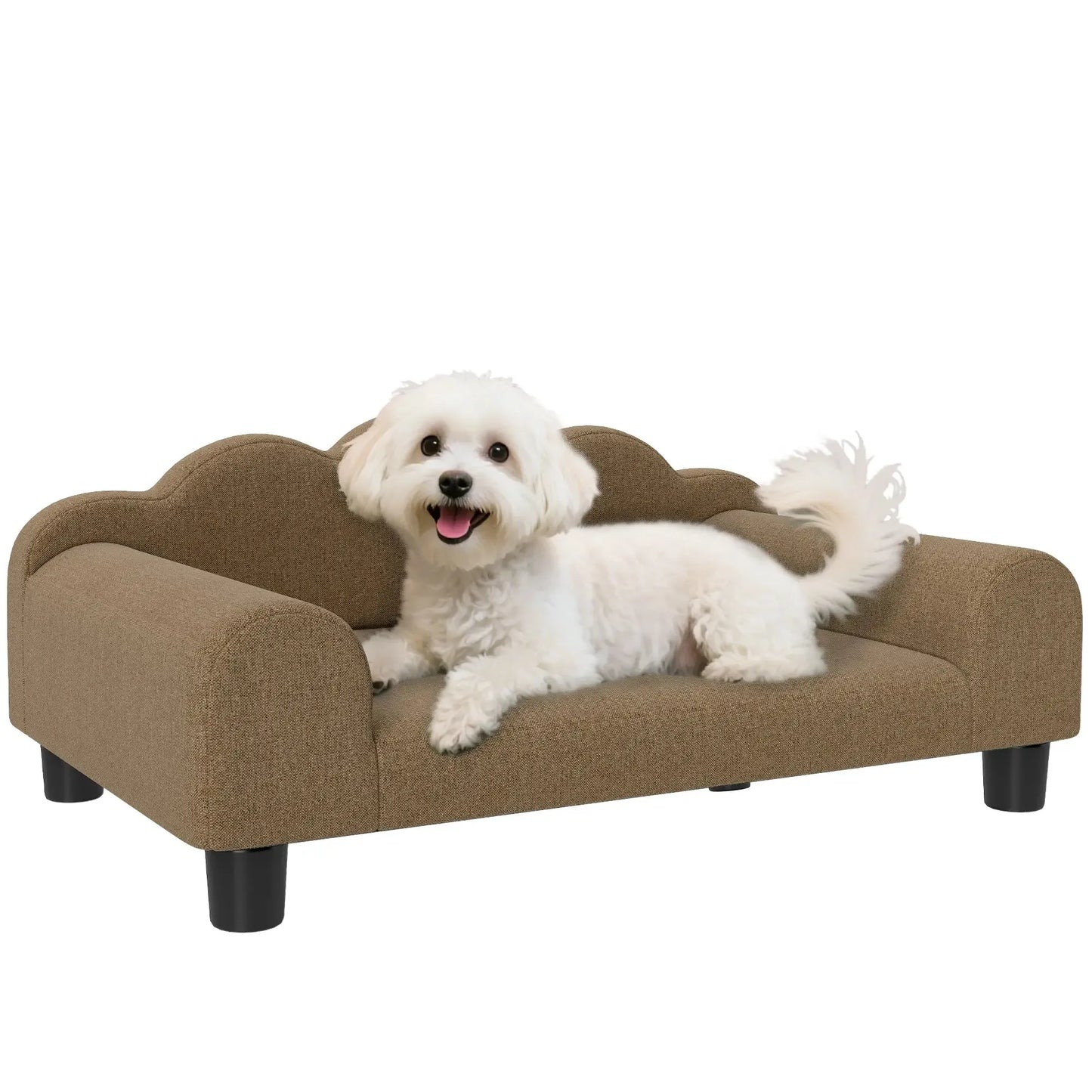 Luxury Small Dog Sofa Bed with Backrest and Washable Cushion