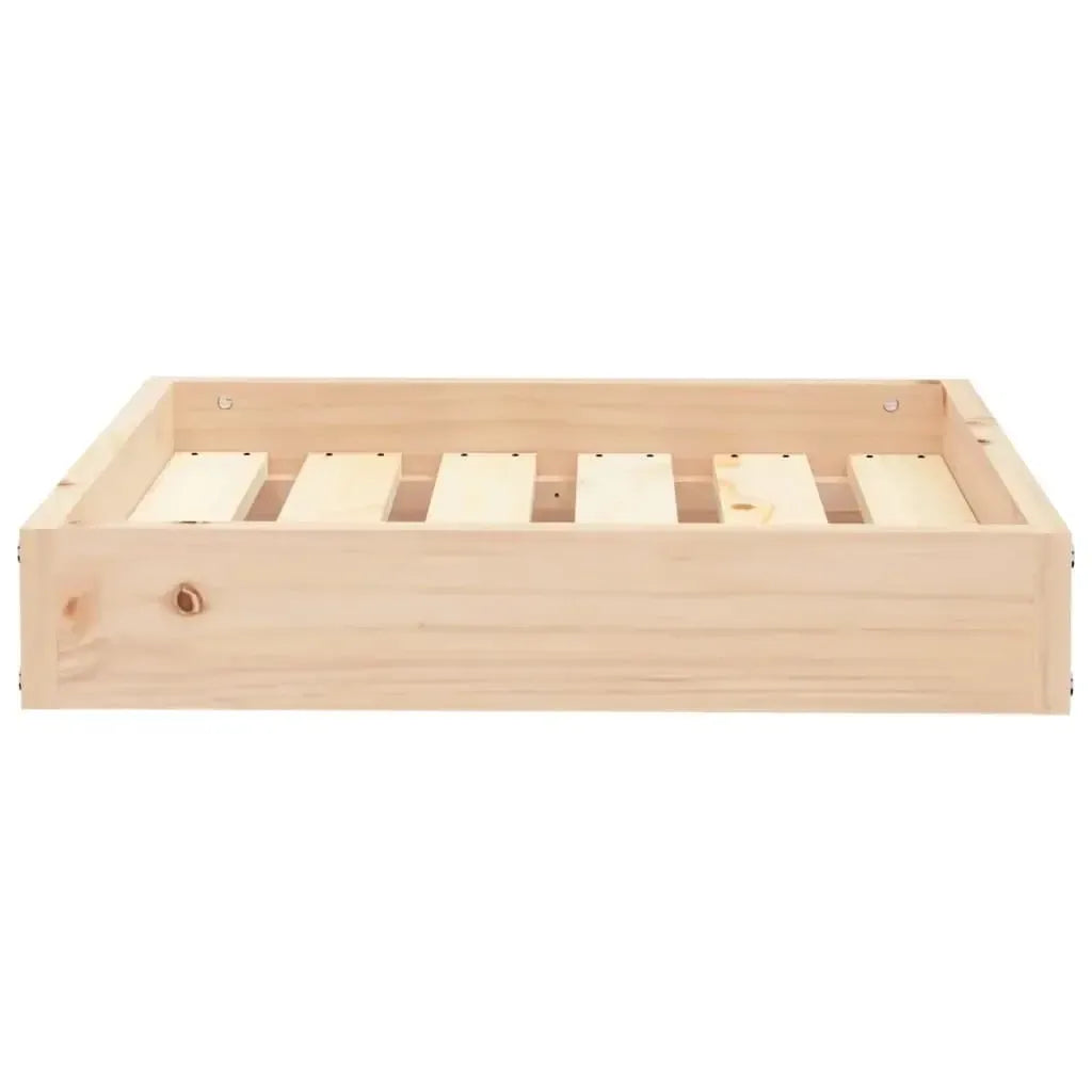 Minimalist Pine Wood Dog Bed Frame for Puppies and Small Breeds