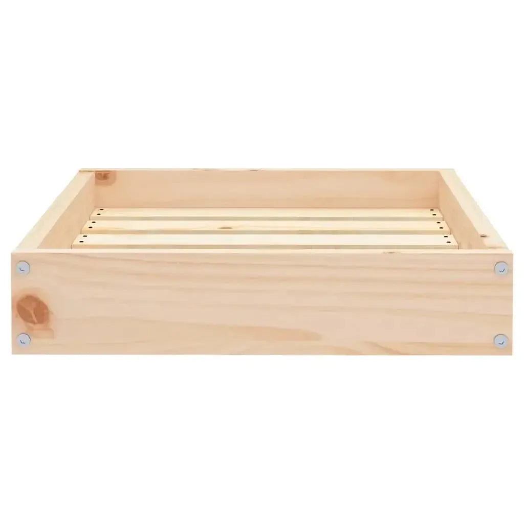 Minimalist Pine Wood Dog Bed Frame for Puppies and Small Breeds
