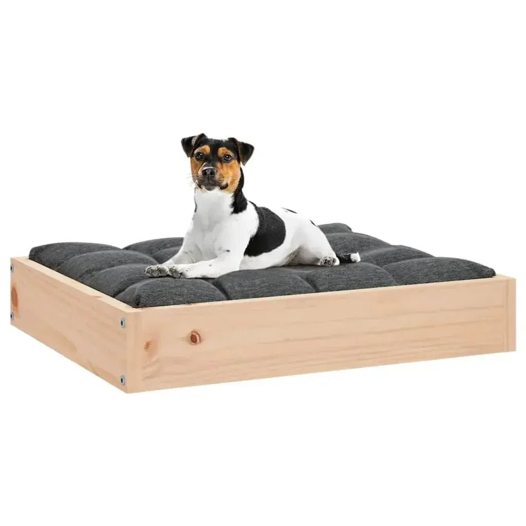 Minimalist Pine Wood Dog Bed Frame for Puppies and Small Breeds