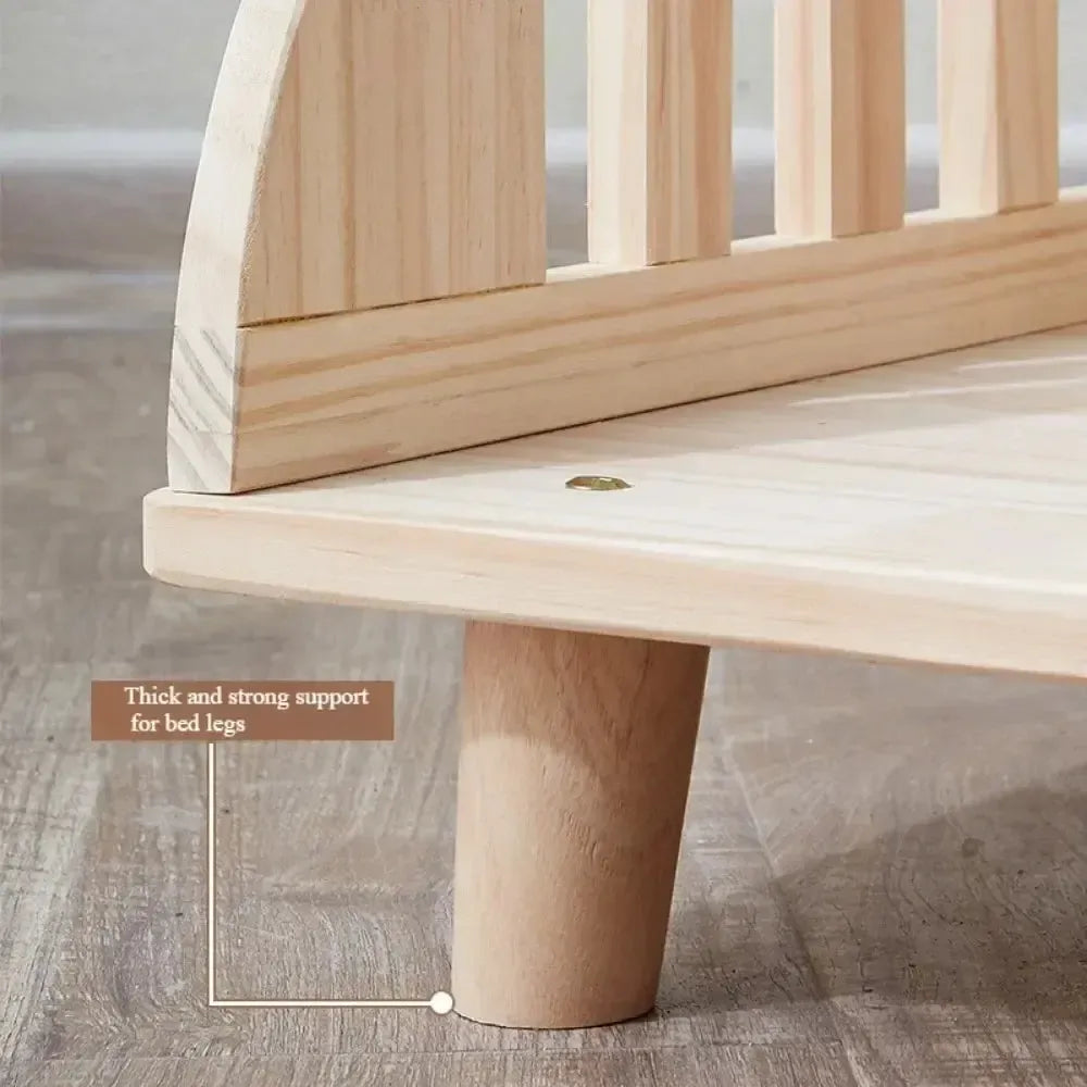 Minimalist Wooden Elevated Dog Bed with Semi-Enclosed Moisture-Proof Design