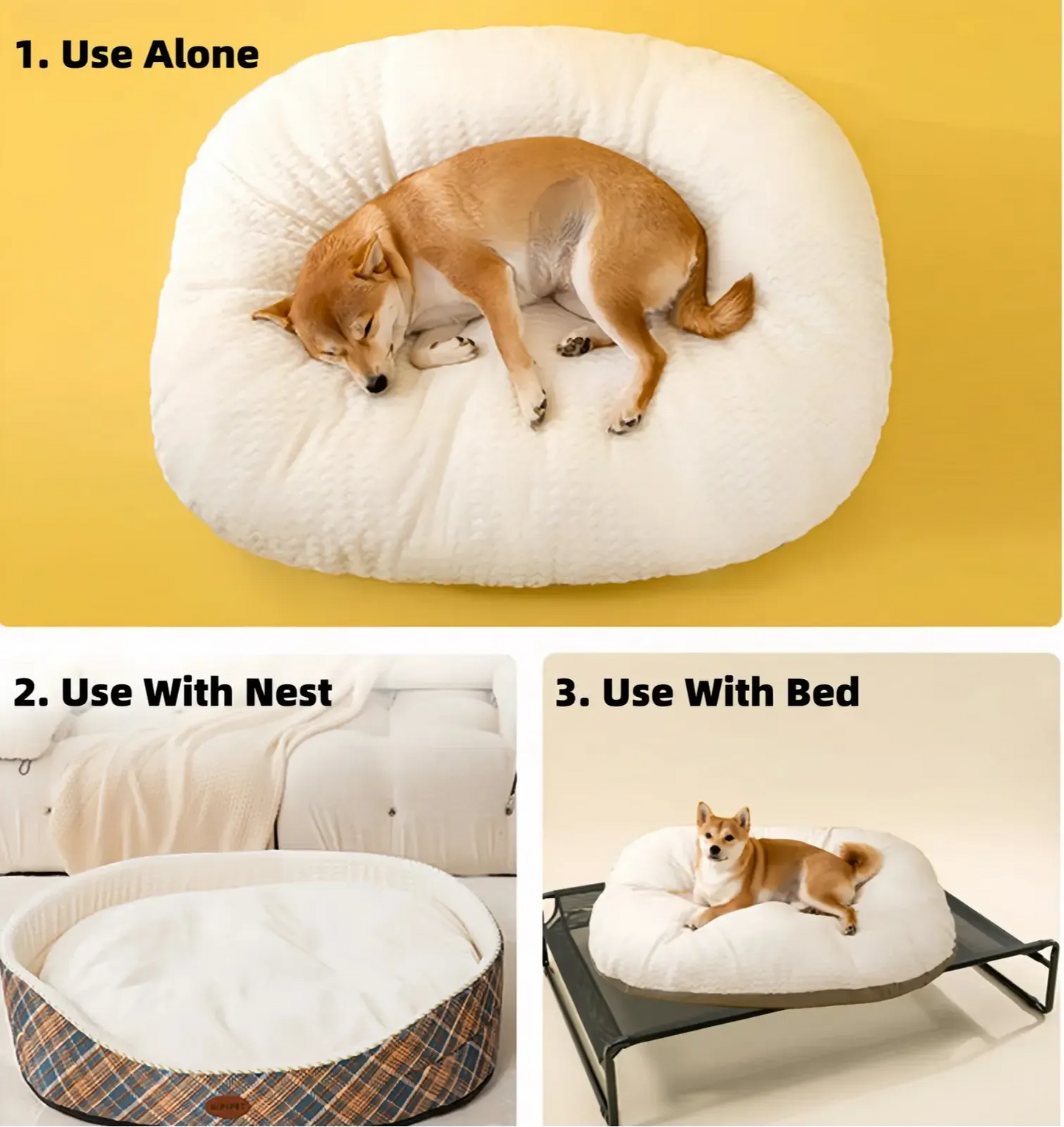 Orthopedic Dog Bed Washable With Removable Cover Non Slip