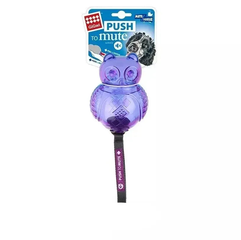 Owl Squeaky Dog Toy With Mute Option