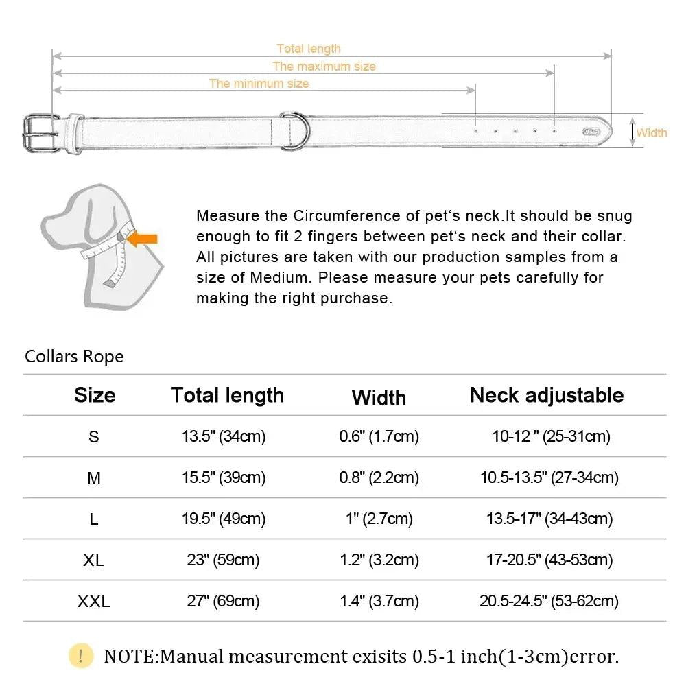 Padded Leather Dog Collar for Strong Breeds