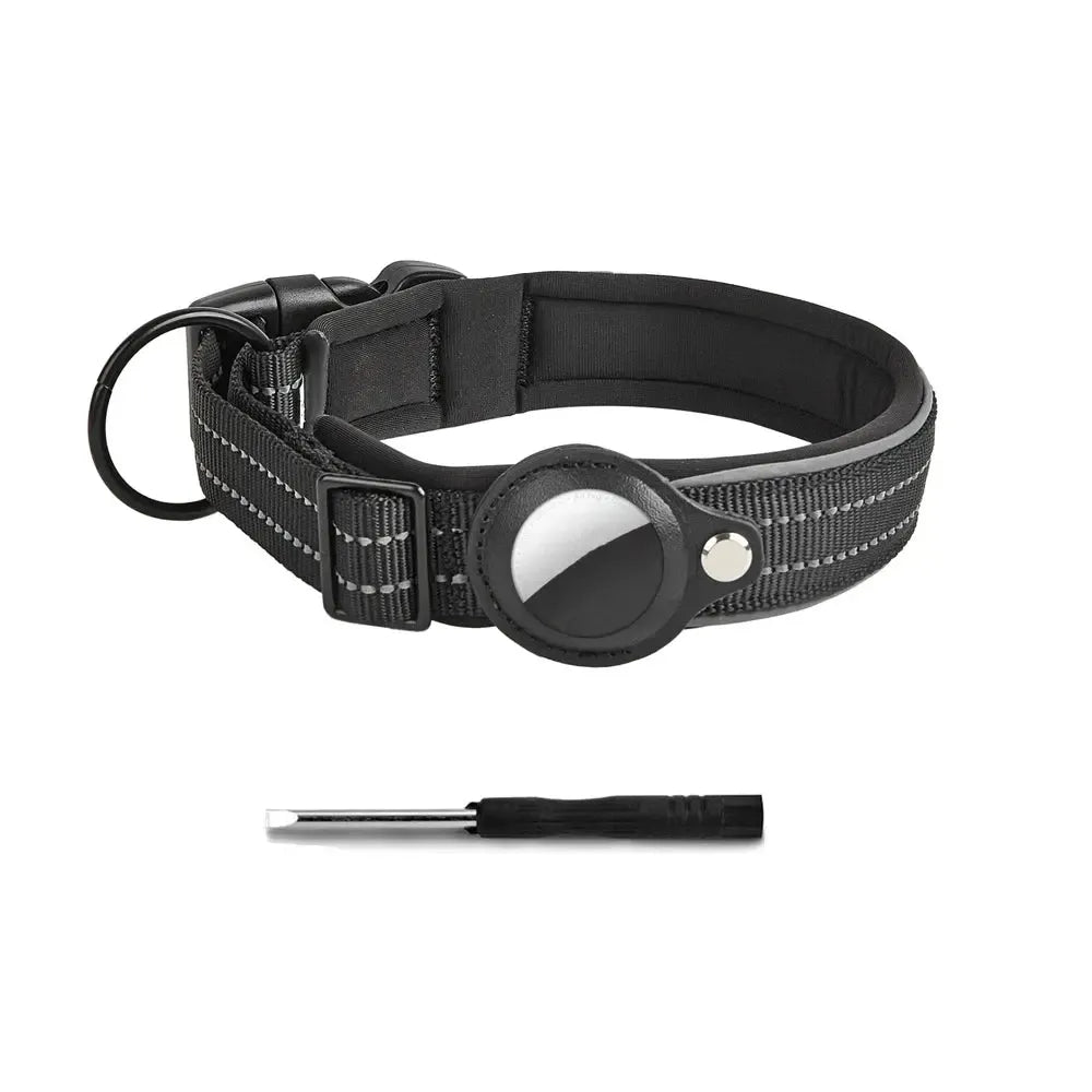 Reflective AirTag Dog Collar with Padding