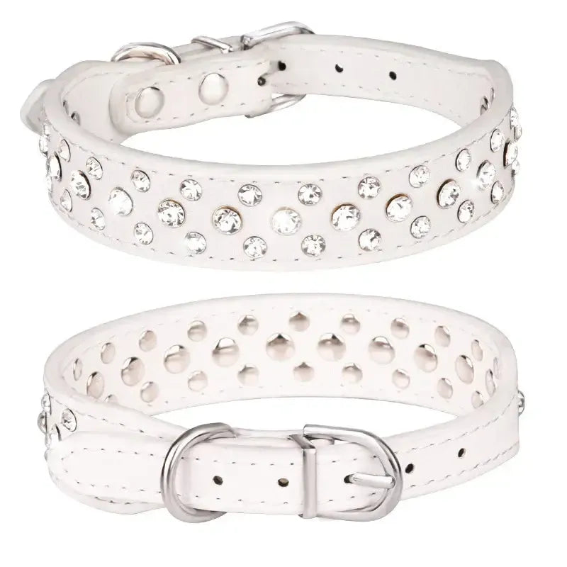 Rhinestone Studded Dog Collar