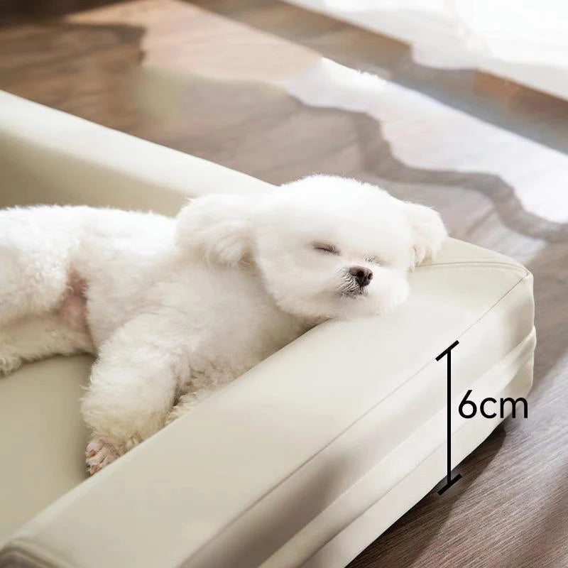 Washable Pet Sofa Bed With Breathable Fleece