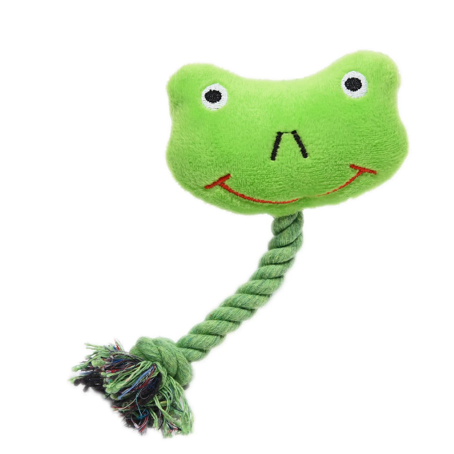 Plush Squeaky Rope Dog Toy – 17cm Puppy Chew Toy