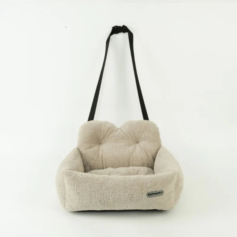 Travel Dog Car Seat Bed Washable with Safety Strap