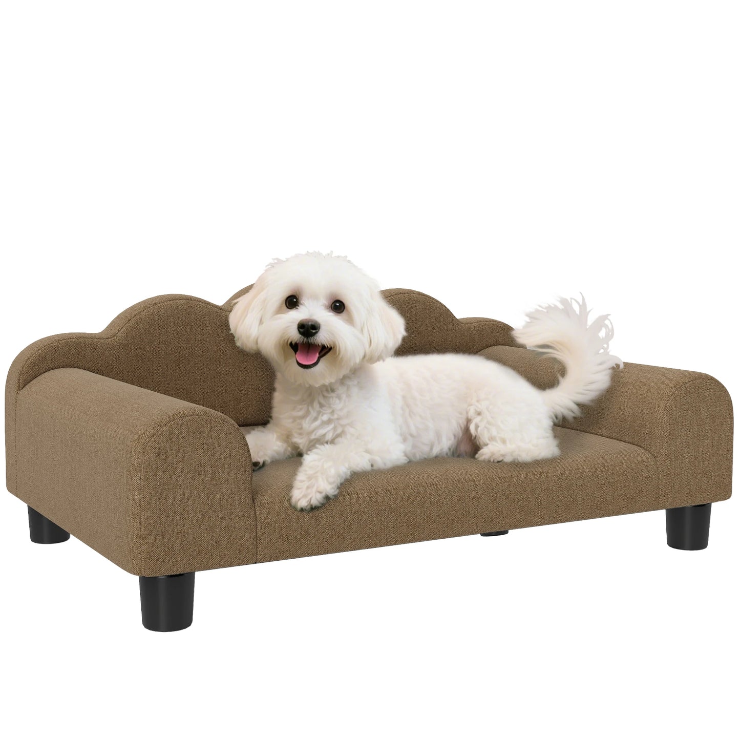 Luxury Small Dog Sofa Bed with Backrest and Washable Cushion
