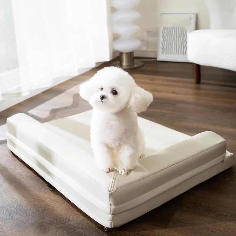 Washable Pet Sofa Bed With Breathable Fleece