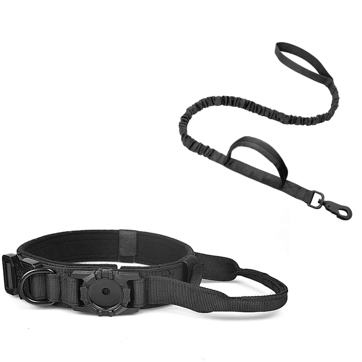 Tactical AirTag Dog Collar with Handle for GPS Tracking