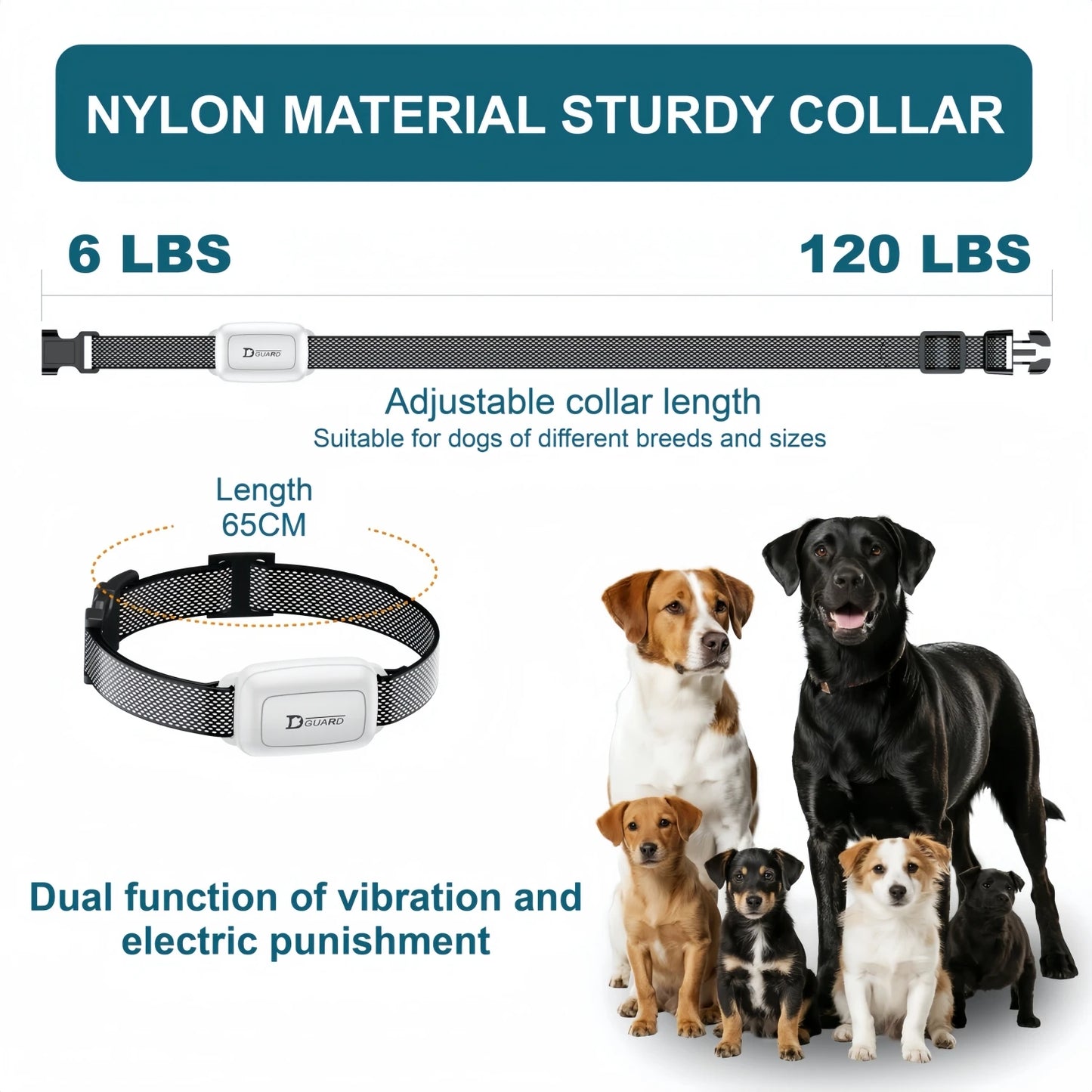 Rechargeable Waterproof Anti Bark Dog Training Collar with Remote