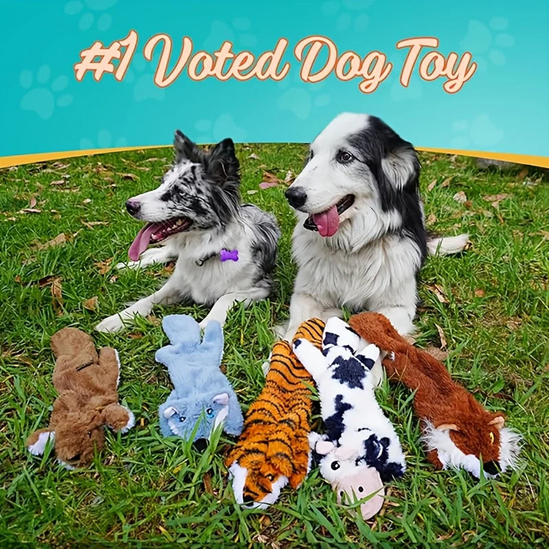 Extra-Long Squeaky Animal Dog Toy – 45cm Stuffing-Free Plush