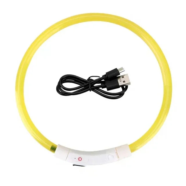 USB Rechargeable LED Dog Collar – Adjustable Glow & Cut-to-Fit