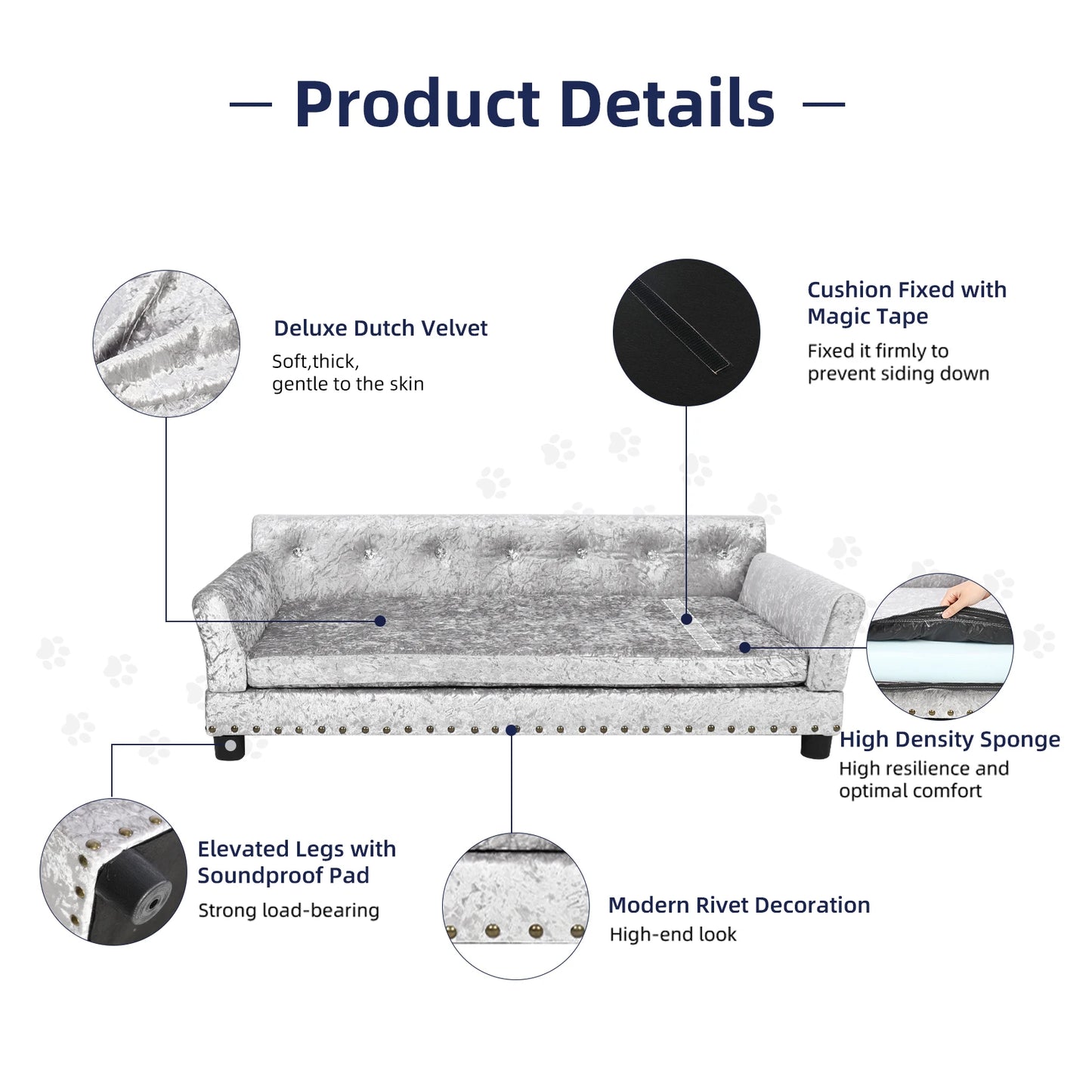 Extra Large Luxury Orthopedic Dog Sofa Bed With Washable Cushion