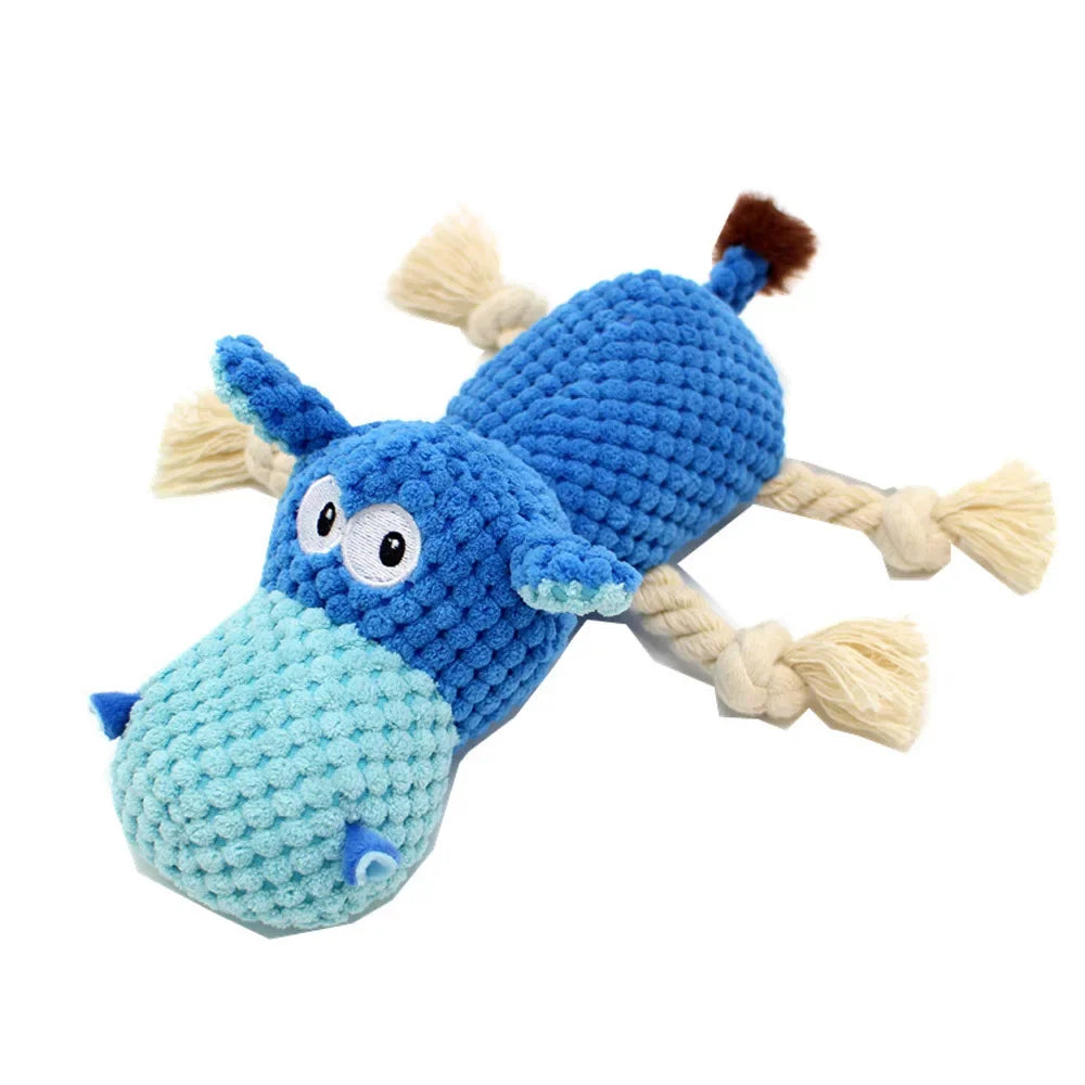 Indestructible Squeaky Rope Dog Toy