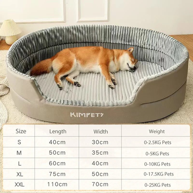 Orthopedic Washable Sherpa Fleece Dog Sofa Bed