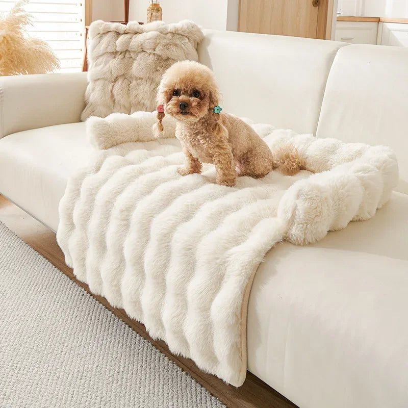 Washable Dog Couch Bed With Waterproof Cover And Anti-Slip Base
