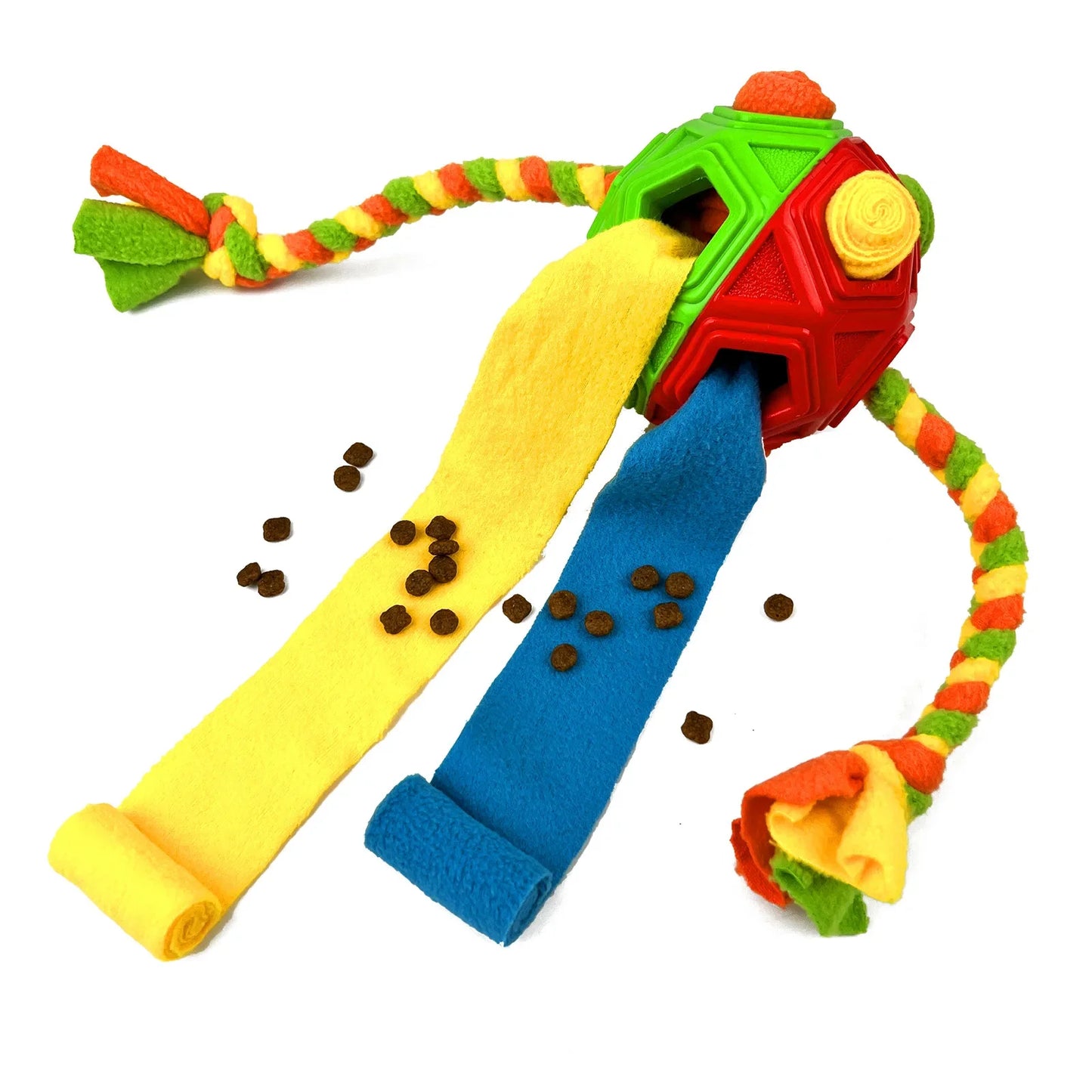 Sniffing Ball with Rope and Treat Hiding 3-in-1 Dog Toy