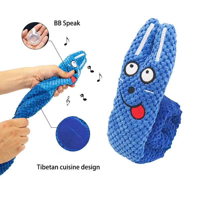 Frog Puzzle Feeder Plush Dog Toy