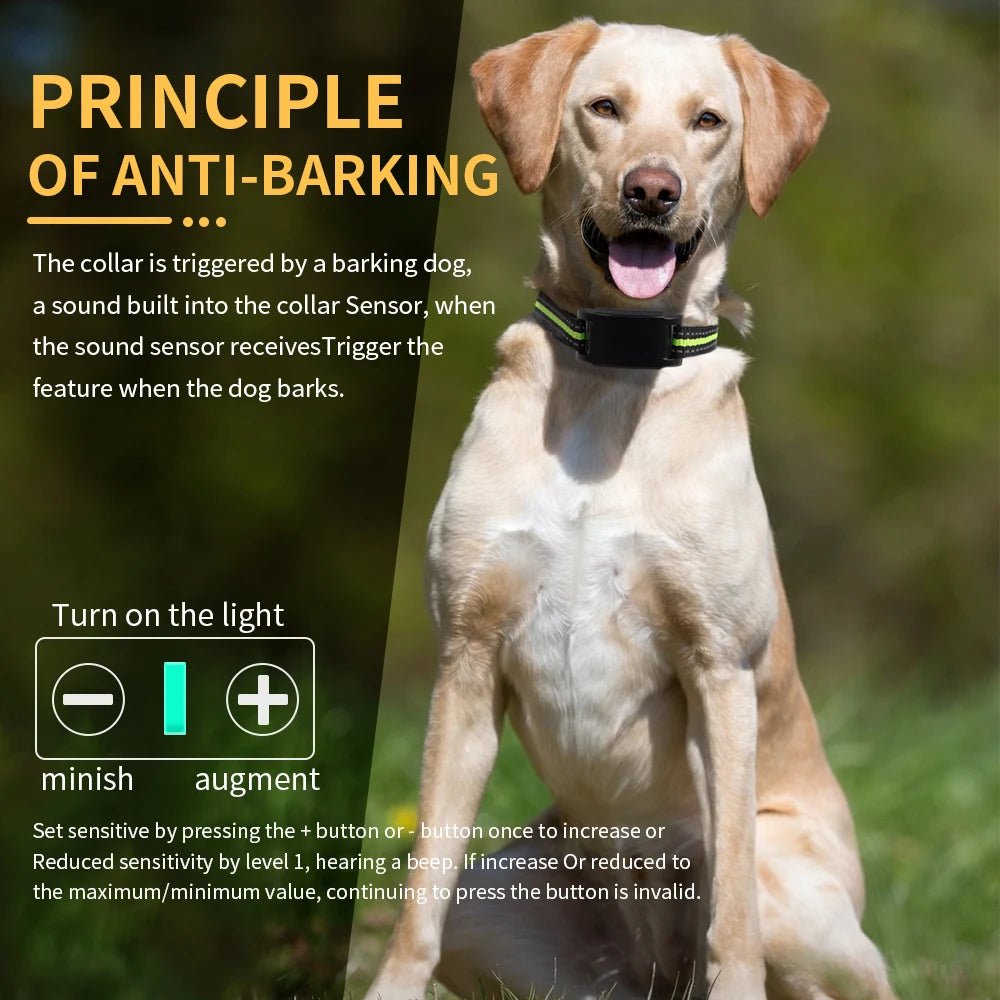 Rechargeable Dog Anti-Bark Collar with Shock & Beep