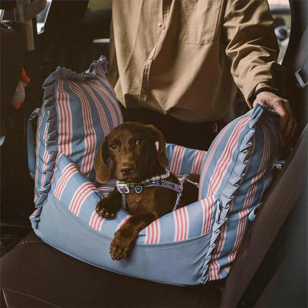 Dog Car Seat Bed Waterproof Travel with Washable Cover