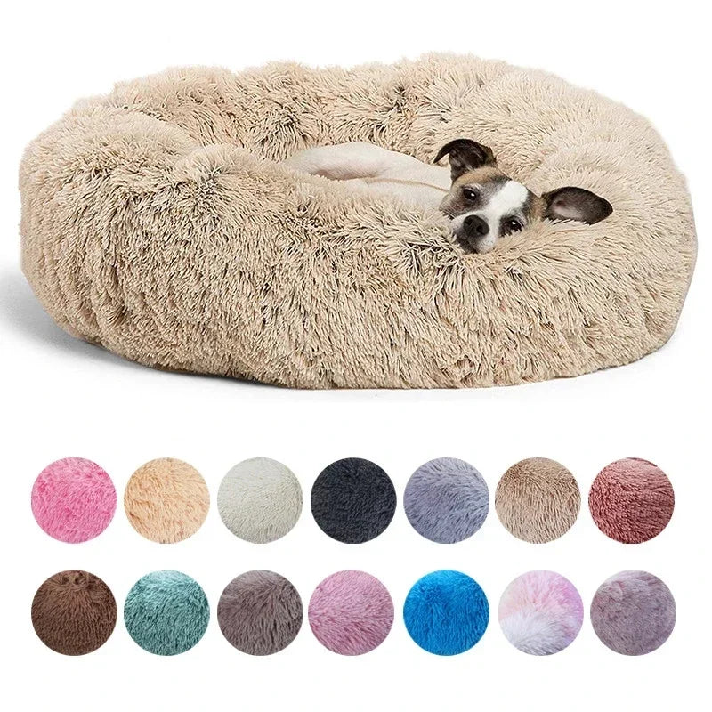 Soft Donut Dog Bed With Waterproof Non-Slip Base