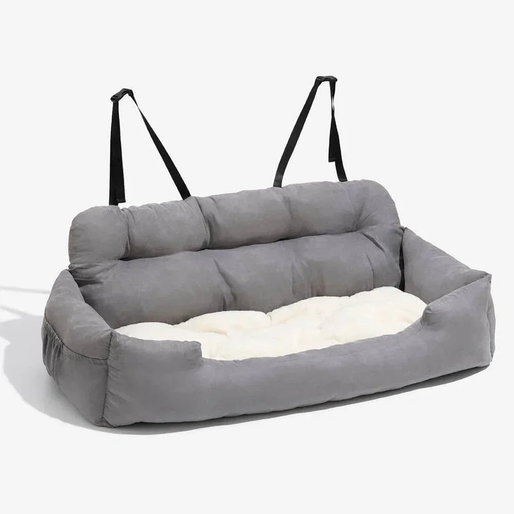 Washable Waterproof Car Dog Bed With Safety Straps And Hammock Support