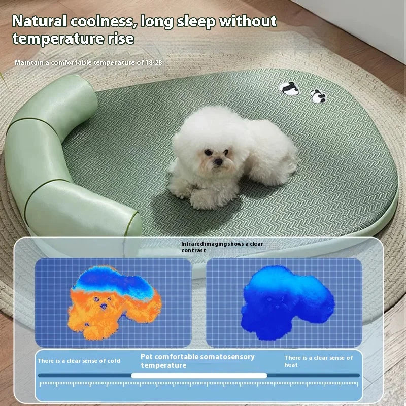 Cooling Washable Dog Bed With Pillow Support