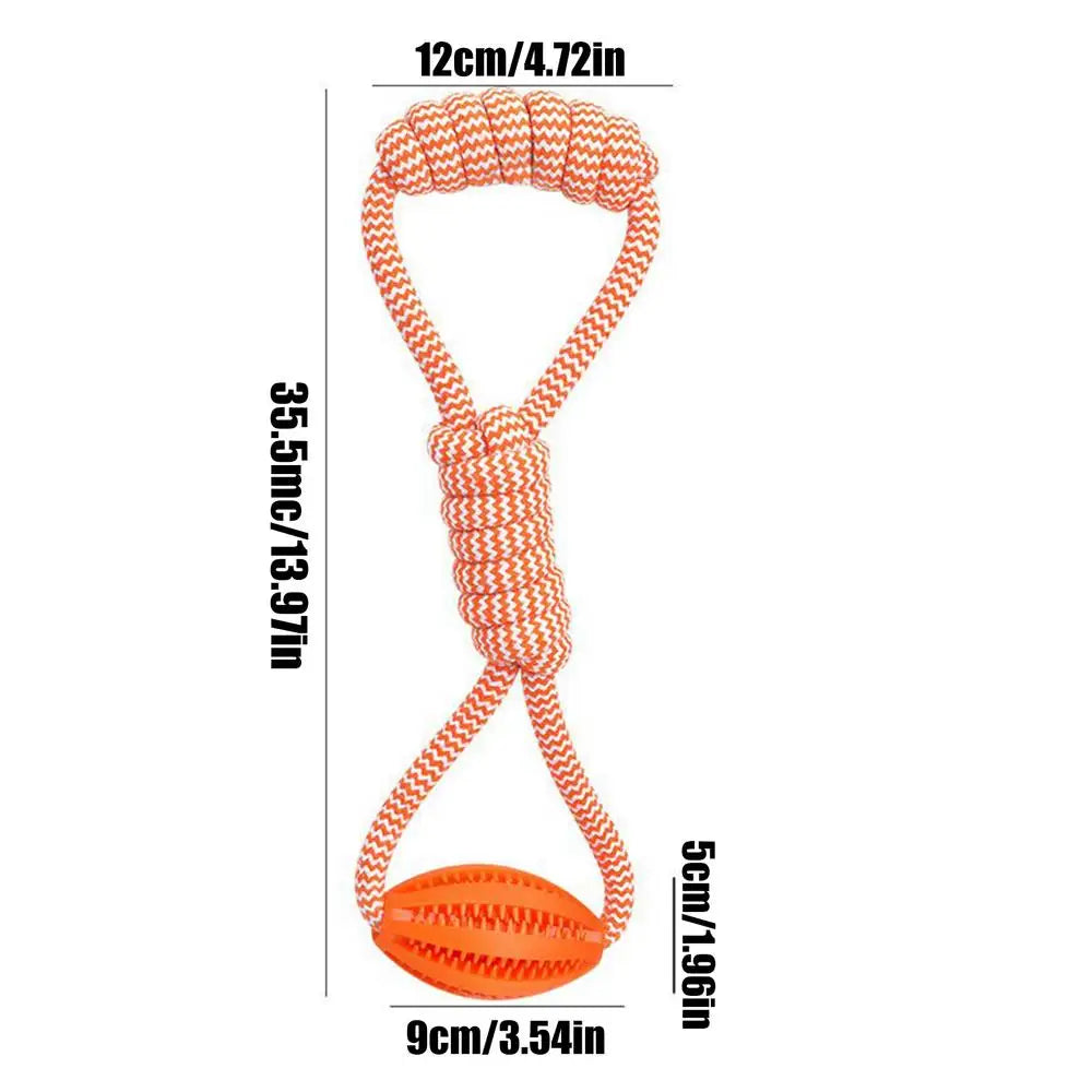 Rope Ball Chew Toy with Treat Dispenser for Medium & Large Dogs