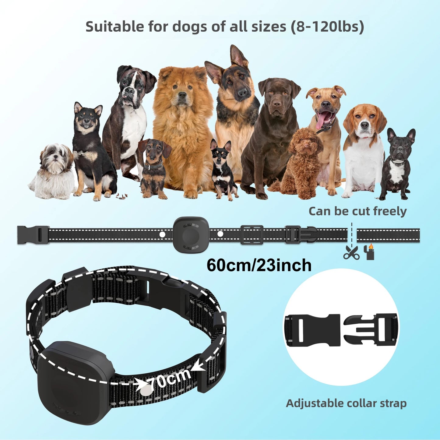 Wireless Dog Fence System with 480m Range & Training Collar