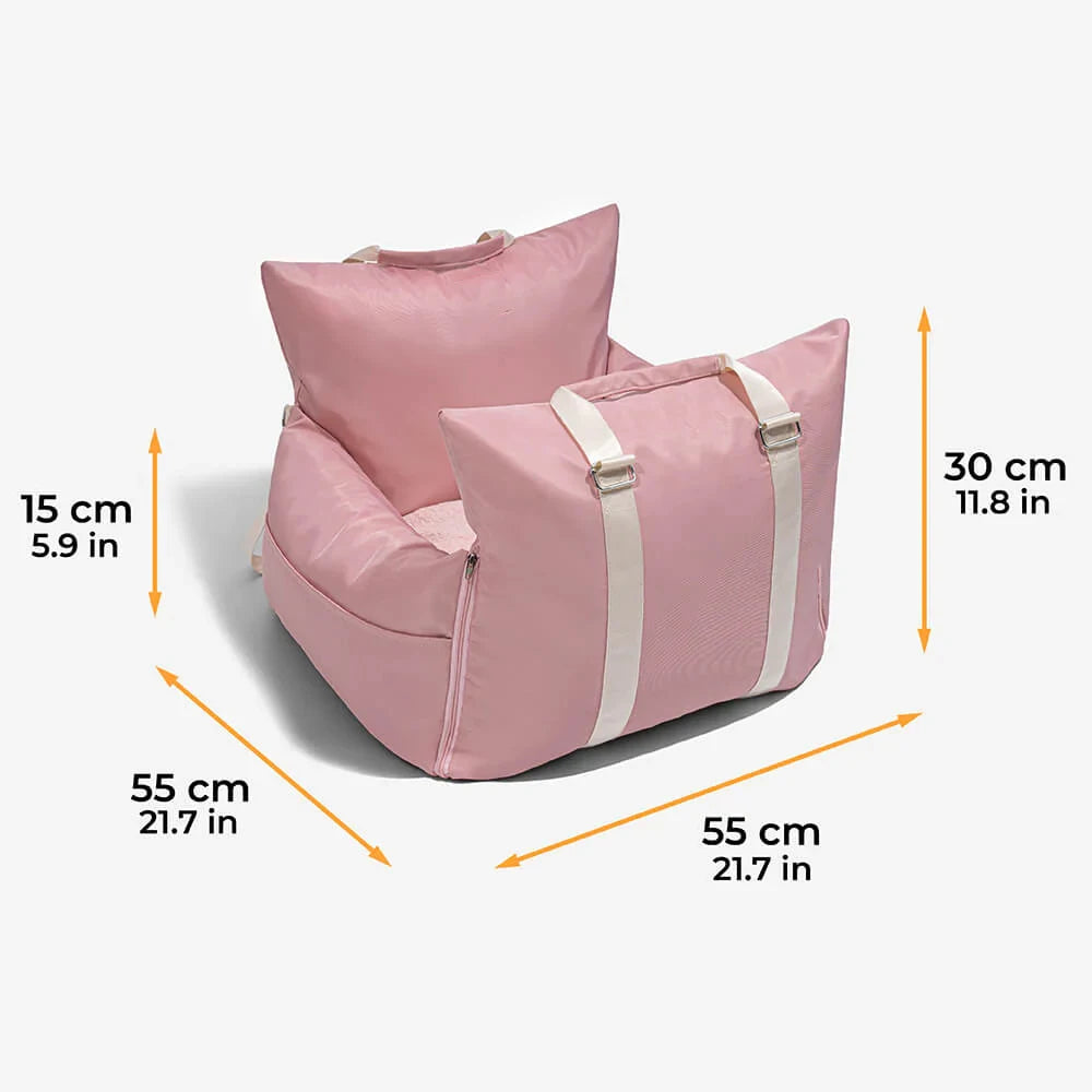 Waterproof Dog Car Seat Bed With Removable Washable Cover