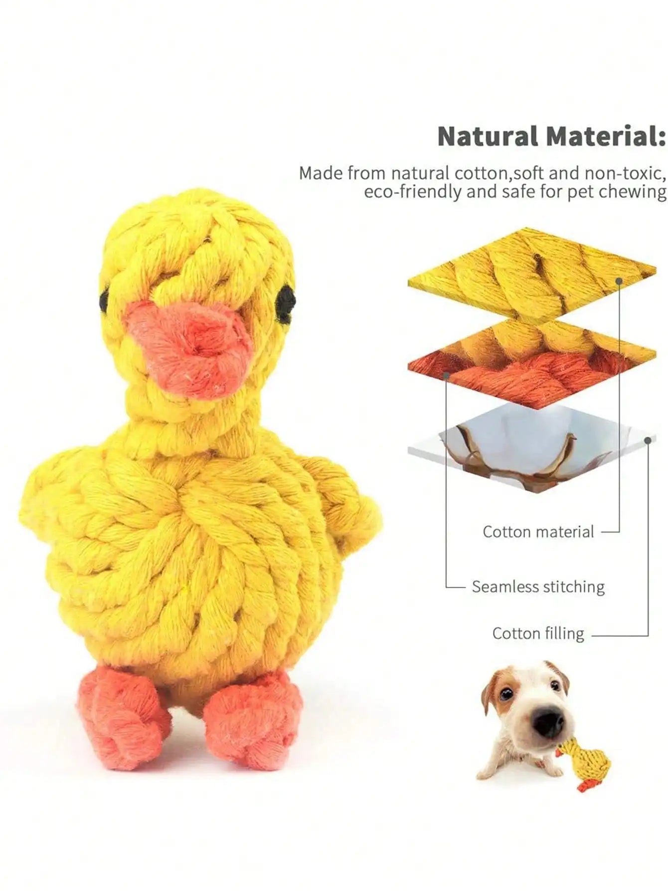 Duck Rope Chew Toy for Dogs