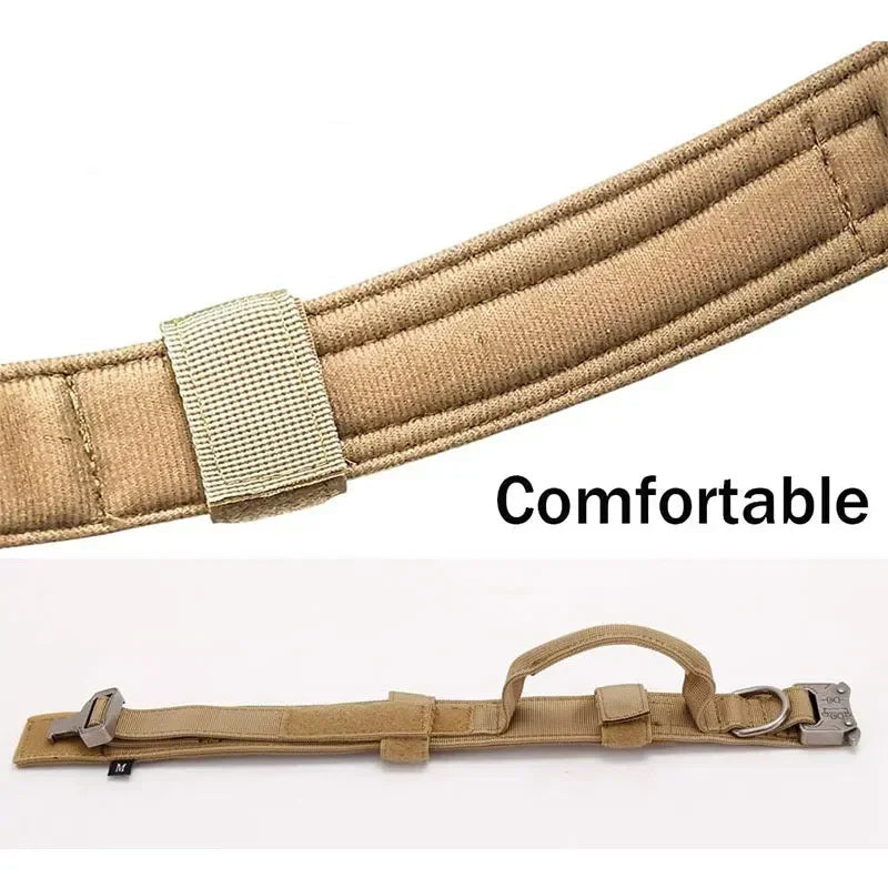 Tactical Dog Collar with Handle for Large Dogs
